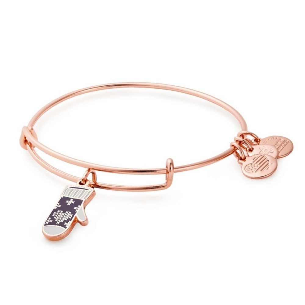 Alex and Ani Charity Mitten Adjustable Wire Bangle